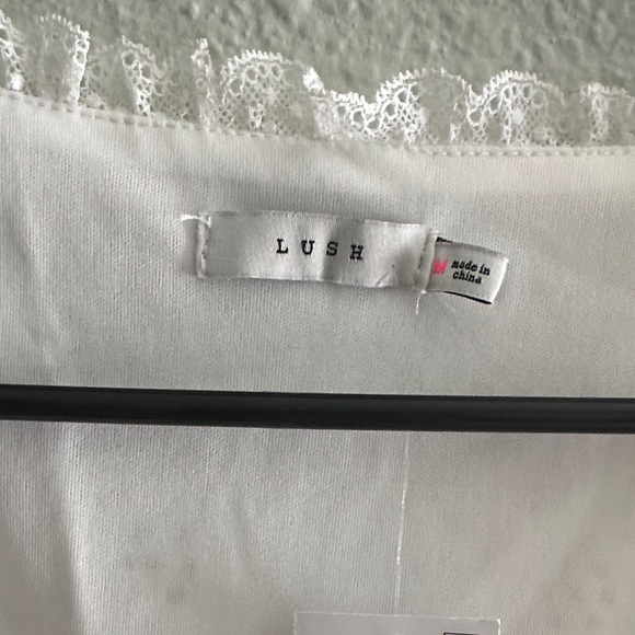 Lush Pink Floral Lace Trim Tank Top - Picture 4 of 7